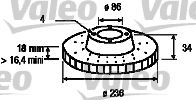 VALEO 186476 Тормозной диск для MITSUBISHI LANCER IV (Митсубиши/митсубиси Ланcэр иv) VALEO 186476 Тормозной диск для MITSUBISHI LANCER IV (Митсубиши/митсубиси Ланcэр иv)