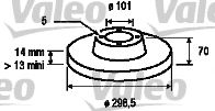 VALEO 186283 Тормозной диск для LAND ROVER DEFENDER (Ленд ровер/лэнд ровер Дэфэндэр) VALEO 186283 Тормозной диск для LAND ROVER DEFENDER (Ленд ровер/лэнд ровер Дэфэндэр)