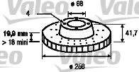 VALEO 186273 Тормозной диск для AUDI 80 (Ауди 80) VALEO 186273 Тормозной диск для AUDI 80 (Ауди 80)