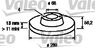 VALEO 186269 Тормозной диск для AUDI 90 (Ауди 90) VALEO 186269 Тормозной диск для AUDI 90 (Ауди 90)