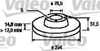 VALEO 186168 Тормозной диск для FORD TRANSIT (Форд Трансит) VALEO 186168 Тормозной диск для FORD TRANSIT (Форд Трансит)