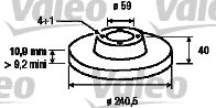 VALEO 186155 Тормозной диск для FIAT TEMPRA (Фиат Тэмпра) VALEO 186155 Тормозной диск для FIAT TEMPRA (Фиат Тэмпра)