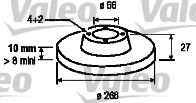 VALEO 186134 Тормозной диск для PEUGEOT 305 II (Пежо 305 2) VALEO 186134 Тормозной диск для PEUGEOT 305 II (Пежо 305 2)
