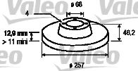 VALEO 186113 Тормозной диск для AUDI 100 (Ауди 100) VALEO 186113 Тормозной диск для AUDI 100 (Ауди 100)