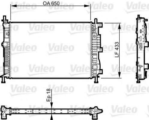 VALEO 735555 Радиатор, охлаждение двигателя для PEUGEOT (Пежо) VALEO 735555 Радиатор, охлаждение двигателя для PEUGEOT (Пежо)