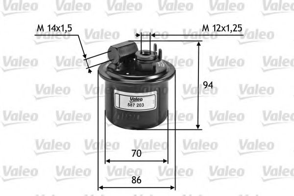 VALEO 587203 Топливный фильтр для ROVER 600 (Ровер 600) VALEO 587203 Топливный фильтр для ROVER 600 (Ровер 600)