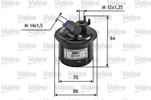 VALEO 587217 Топливный фильтр для HONDA CRX III (Хонда Cрх 3) VALEO 587217 Топливный фильтр для HONDA CRX III (Хонда Cрх 3)