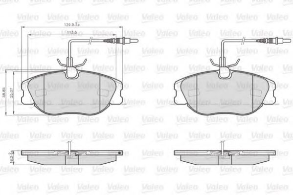VALEO 872801 Тормозные колодки для CITROËN DISPATCH (CитроËн Диспатч) VALEO 872801 Тормозные колодки для CITROËN DISPATCH (CитроËн Диспатч)