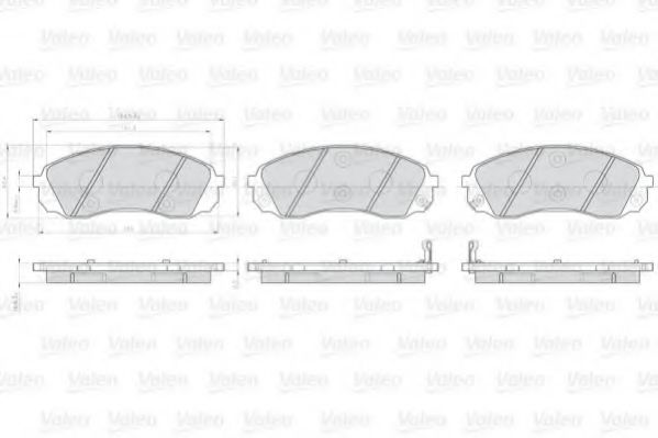 VALEO 872597 Тормозные колодки для HYUNDAI MONTANA (Хендай Монтана) VALEO 872597 Тормозные колодки для HYUNDAI MONTANA (Хендай Монтана)