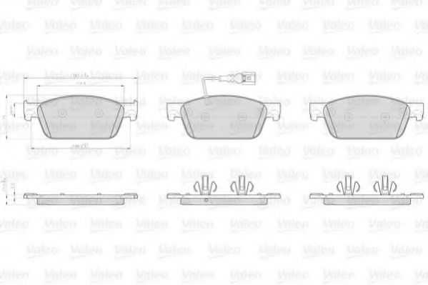 VALEO 872623 Тормозные колодки для VOLKSWAGEN T5 CARAVELLE (Фольксваген Т5 каравелла) VALEO 872623 Тормозные колодки для VOLKSWAGEN T5 CARAVELLE (Фольксваген Т5 каравелла)