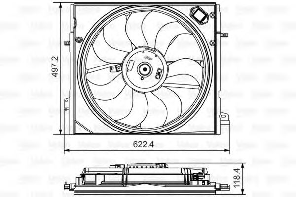 VALEO 698582 Вентилятор, охлаждение двигателя для NISSAN (Ниссан) VALEO 698582 Вентилятор, охлаждение двигателя для NISSAN (Ниссан)