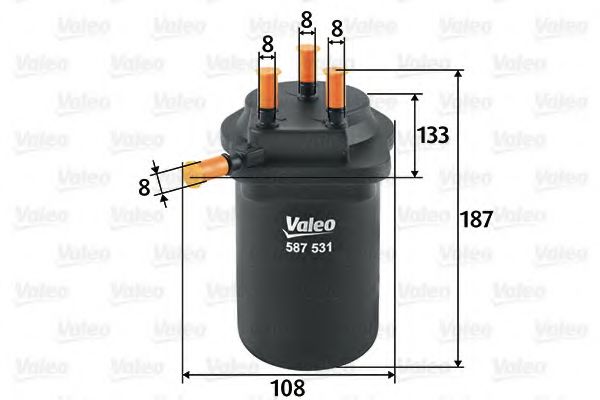 VALEO 587531 Топливный фильтр для RENAULT GRAND SCNIC II (Рено Гранд сценик 2) VALEO 587531 Топливный фильтр для RENAULT GRAND SCNIC II (Рено Гранд сценик 2)