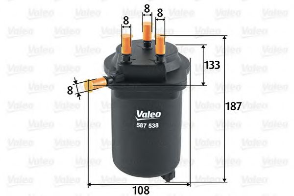 VALEO 587538 Топливный фильтр для RENAULT THALIA II (Рено Тхалиа 2) VALEO 587538 Топливный фильтр для RENAULT THALIA II (Рено Тхалиа 2)