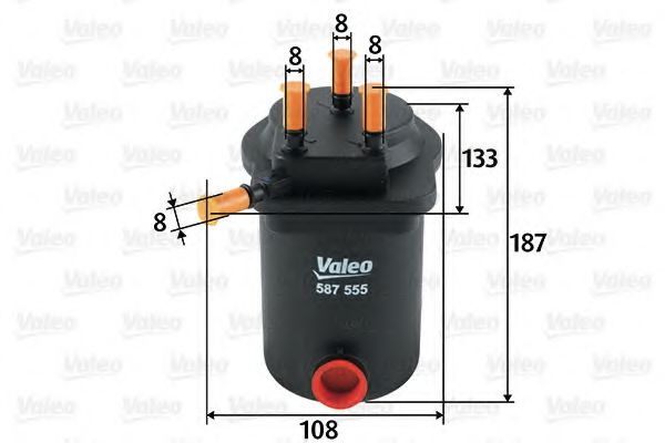 VALEO 587555 Топливный фильтр для RENAULT GRAND SCNIC II (Рено Гранд сценик 2) VALEO 587555 Топливный фильтр для RENAULT GRAND SCNIC II (Рено Гранд сценик 2)