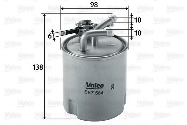 VALEO 587564 Топливный фильтр для NISSAN NP300 (Ниссан Нп300) VALEO 587564 Топливный фильтр для NISSAN NP300 (Ниссан Нп300)