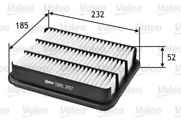 VALEO 585297 Воздушный фильтр для MITSUBISHI (Митсубиши/митсубиси) VALEO 585297 Воздушный фильтр для MITSUBISHI (Митсубиши/митсубиси)