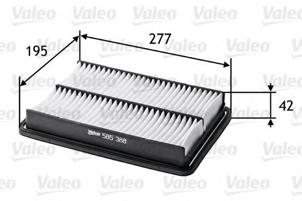 VALEO 585388 Воздушный фильтр для KIA (Киа) VALEO 585388 Воздушный фильтр для KIA (Киа)