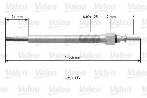 VALEO 345133 Свеча накаливания для HONDA CIVIC VII (Хонда Цивик 7) VALEO 345133 Свеча накаливания для HONDA CIVIC VII (Хонда Цивик 7)