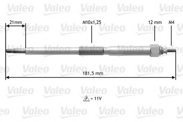 VALEO 345220 Свеча накаливания для NISSAN PRIMERA (Ниссан Примера) VALEO 345220 Свеча накаливания для NISSAN PRIMERA (Ниссан Примера)
