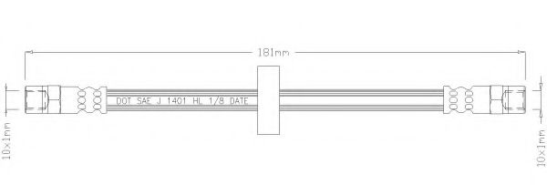 REMKAFLEX 1034 Тормозной шланг для AUDI 80 (Ауди 80) REMKAFLEX 1034 Тормозной шланг для AUDI 80 (Ауди 80)