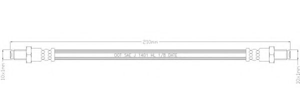 REMKAFLEX 1508 Тормозной шланг для TOYOTA (Тойота/тоета) REMKAFLEX 1508 Тормозной шланг для TOYOTA (Тойота/тоета)