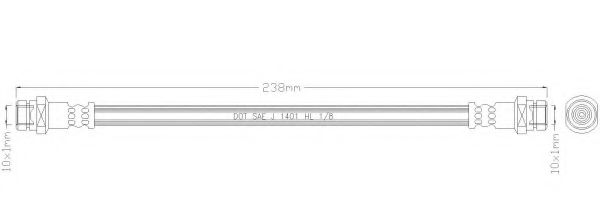 REMKAFLEX 2102 Тормозной шланг для MITSUBISHI LANCER III (Митсубиши/митсубиси Ланcэр 3) REMKAFLEX 2102 Тормозной шланг для MITSUBISHI LANCER III (Митсубиши/митсубиси Ланcэр 3)