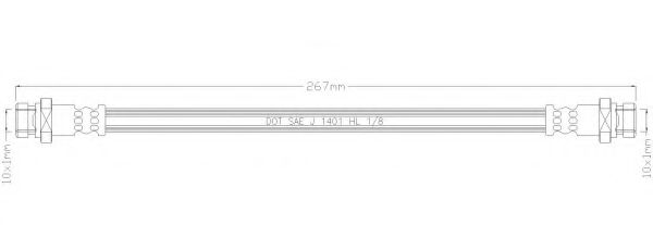 REMKAFLEX 2106 Тормозной шланг для MITSUBISHI SPACE WAGON (Митсубиши/митсубиси Спэйс вагон) REMKAFLEX 2106 Тормозной шланг для MITSUBISHI SPACE WAGON (Митсубиши/митсубиси Спэйс вагон)