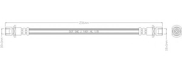 REMKAFLEX 2209 Тормозной шланг для DAIHATSU CUORE V (Дайхатсу Cуорэ v) REMKAFLEX 2209 Тормозной шланг для DAIHATSU CUORE V (Дайхатсу Cуорэ v)