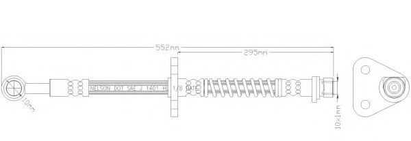 REMKAFLEX 2360 Тормозной шланг для HONDA (Хонда) REMKAFLEX 2360 Тормозной шланг для HONDA (Хонда)