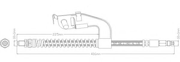 REMKAFLEX 2424 Тормозной шланг для FORD FIESTA IV (Форд Фиеста 4) REMKAFLEX 2424 Тормозной шланг для FORD FIESTA IV (Форд Фиеста 4)
