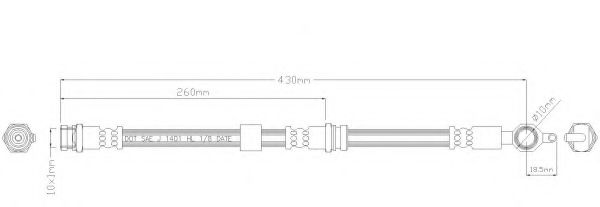 REMKAFLEX 2861 Тормозной шланг для MAZDA (Мазда) REMKAFLEX 2861 Тормозной шланг для MAZDA (Мазда)