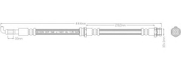 REMKAFLEX 2865 Тормозной шланг для MAZDA 323 F V (Мазда 323 ф5) REMKAFLEX 2865 Тормозной шланг для MAZDA 323 F V (Мазда 323 ф5)