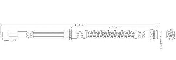 REMKAFLEX 2909 Тормозной шланг для PROTON PERSONA 400 (Протон Пэрсона 400) REMKAFLEX 2909 Тормозной шланг для PROTON PERSONA 400 (Протон Пэрсона 400)