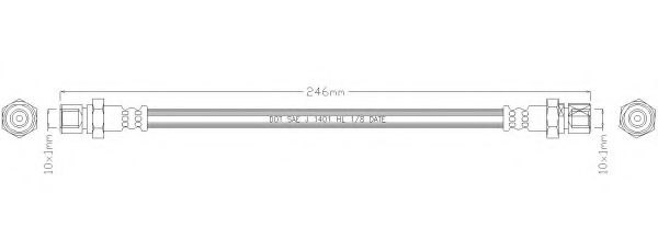 REMKAFLEX 3016 Тормозной шланг для DAEWOO (Дэу) REMKAFLEX 3016 Тормозной шланг для DAEWOO (Дэу)