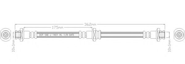 REMKAFLEX 3082 Тормозной шланг для SUZUKI (Сузуки) REMKAFLEX 3082 Тормозной шланг для SUZUKI (Сузуки)