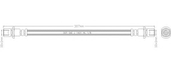 REMKAFLEX 3121 Тормозной шланг для TOYOTA HIACE II (Тойота/тоета Хиаcэ 2) REMKAFLEX 3121 Тормозной шланг для TOYOTA HIACE II (Тойота/тоета Хиаcэ 2)