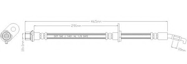 REMKAFLEX 3152 Тормозной шланг для TOYOTA (Тойота/тоета) REMKAFLEX 3152 Тормозной шланг для TOYOTA (Тойота/тоета)