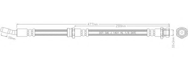 REMKAFLEX 3367 Тормозной шланг для KIA RIO (Киа Рио) REMKAFLEX 3367 Тормозной шланг для KIA RIO (Киа Рио)