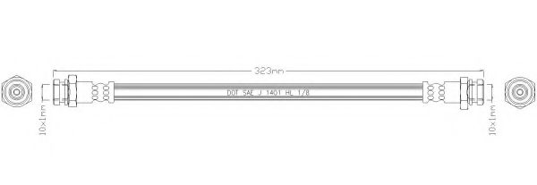 REMKAFLEX 3372 Тормозной шланг для KIA RIO (Киа Рио) REMKAFLEX 3372 Тормозной шланг для KIA RIO (Киа Рио)