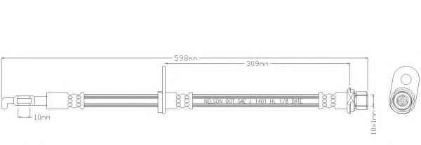 REMKAFLEX 3412 Тормозной шланг для TOYOTA (Тойота/тоета) REMKAFLEX 3412 Тормозной шланг для TOYOTA (Тойота/тоета)