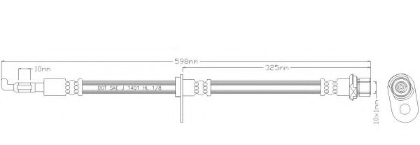 REMKAFLEX 3413 Тормозной шланг для TOYOTA (Тойота/тоета) REMKAFLEX 3413 Тормозной шланг для TOYOTA (Тойота/тоета)