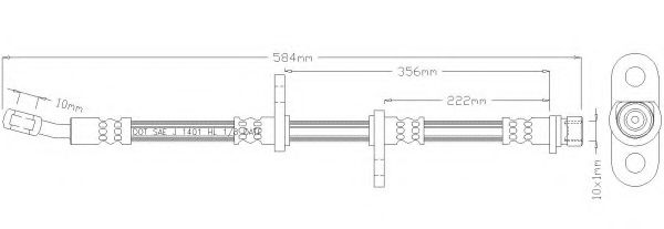 REMKAFLEX 3514 Тормозной шланг для HONDA CRX II (Хонда Cрх 2) REMKAFLEX 3514 Тормозной шланг для HONDA CRX II (Хонда Cрх 2)