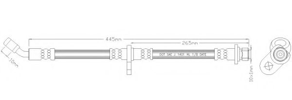 REMKAFLEX 3517 Тормозной шланг для HONDA CIVIC V (Хонда Цивик 5) REMKAFLEX 3517 Тормозной шланг для HONDA CIVIC V (Хонда Цивик 5)