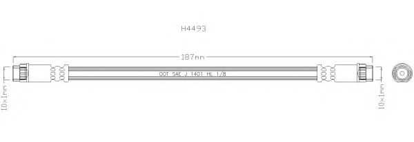 REMKAFLEX 3645 Тормозной шланг для RENAULT WIND (Рено Винд) REMKAFLEX 3645 Тормозной шланг для RENAULT WIND (Рено Винд)