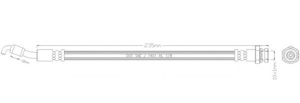 REMKAFLEX 3688 Тормозной шланг для SSANGYONG MUSSO (Сан-янг/санянг Муссо) REMKAFLEX 3688 Тормозной шланг для SSANGYONG MUSSO (Сан-янг/санянг Муссо)