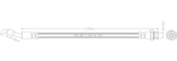 REMKAFLEX 3689 Тормозной шланг для SSANGYONG MUSSO (Сан-янг/санянг Муссо) REMKAFLEX 3689 Тормозной шланг для SSANGYONG MUSSO (Сан-янг/санянг Муссо)