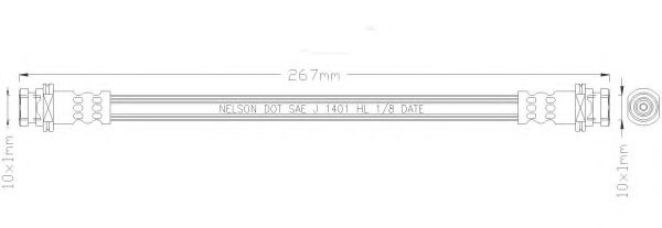 REMKAFLEX 3768 Тормозной шланг для HONDA (Хонда) REMKAFLEX 3768 Тормозной шланг для HONDA (Хонда)