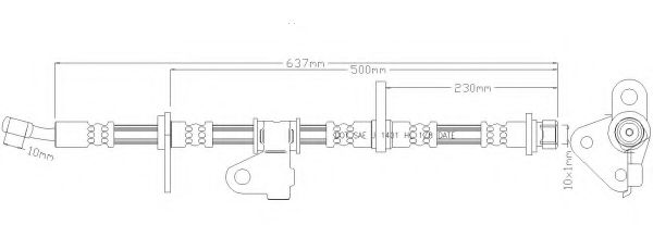 REMKAFLEX 4401 Тормозной шланг для HONDA CRX II (Хонда Cрх 2) REMKAFLEX 4401 Тормозной шланг для HONDA CRX II (Хонда Cрх 2)