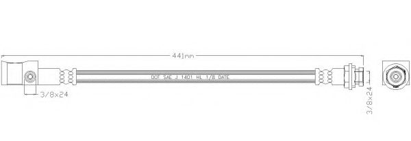 REMKAFLEX 4507 Тормозной шланг для JEEP (Джип) REMKAFLEX 4507 Тормозной шланг для JEEP (Джип)