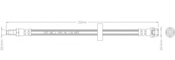 REMKAFLEX 4553 Тормозной шланг для FORD (Форд) REMKAFLEX 4553 Тормозной шланг для FORD (Форд)